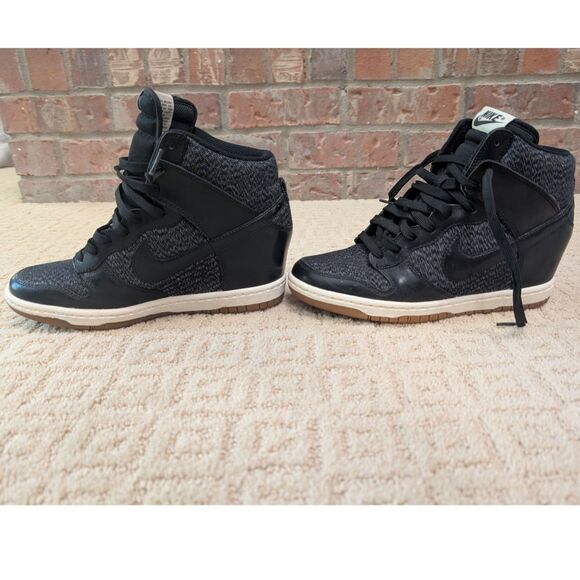 Nike Dunk Sky Hi Essential Wedge Heel Sneakers 644877-03 - Picture 3 of 9